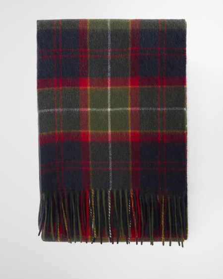 Sciarpa Brack in lana e tartan con finitura patchwork
