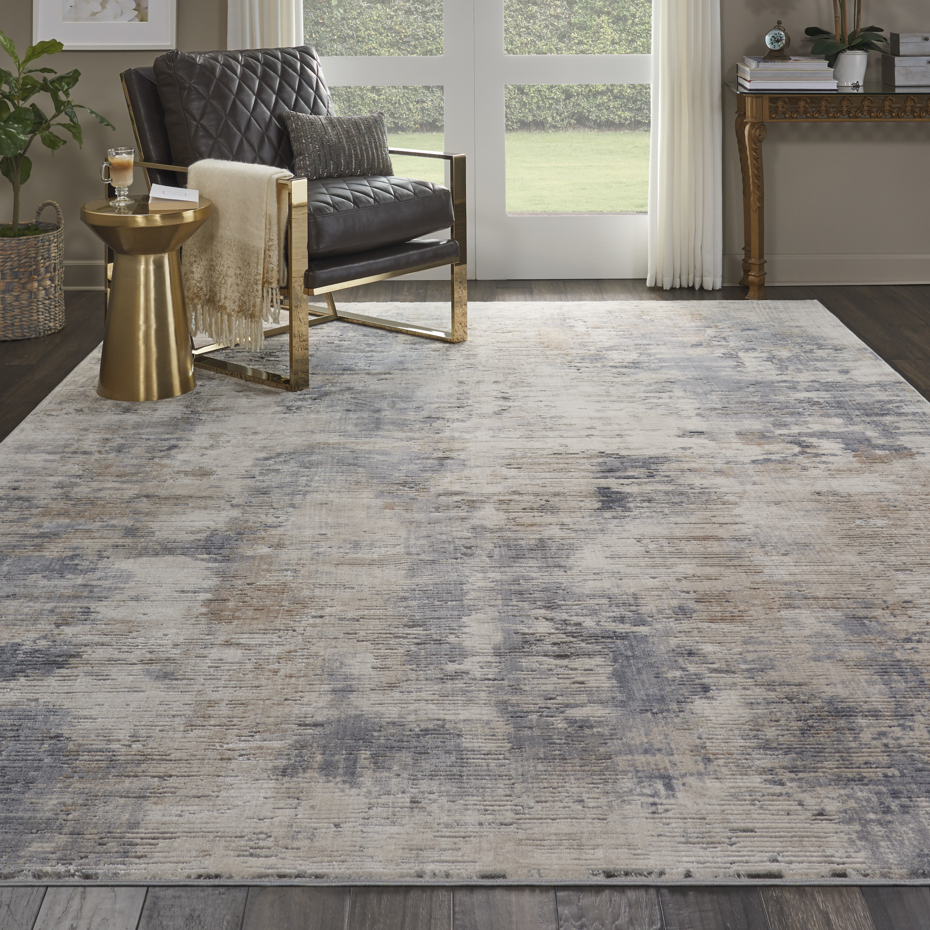 Nourison Rustic Textures 7'10" x 10'6" Beige Grey Modern Indoor Rug