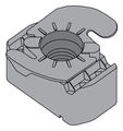 POWER-STRUT® Top Retainer Nut 3/8 to 16 in. Thread Electrogalvanized Stainless Steel