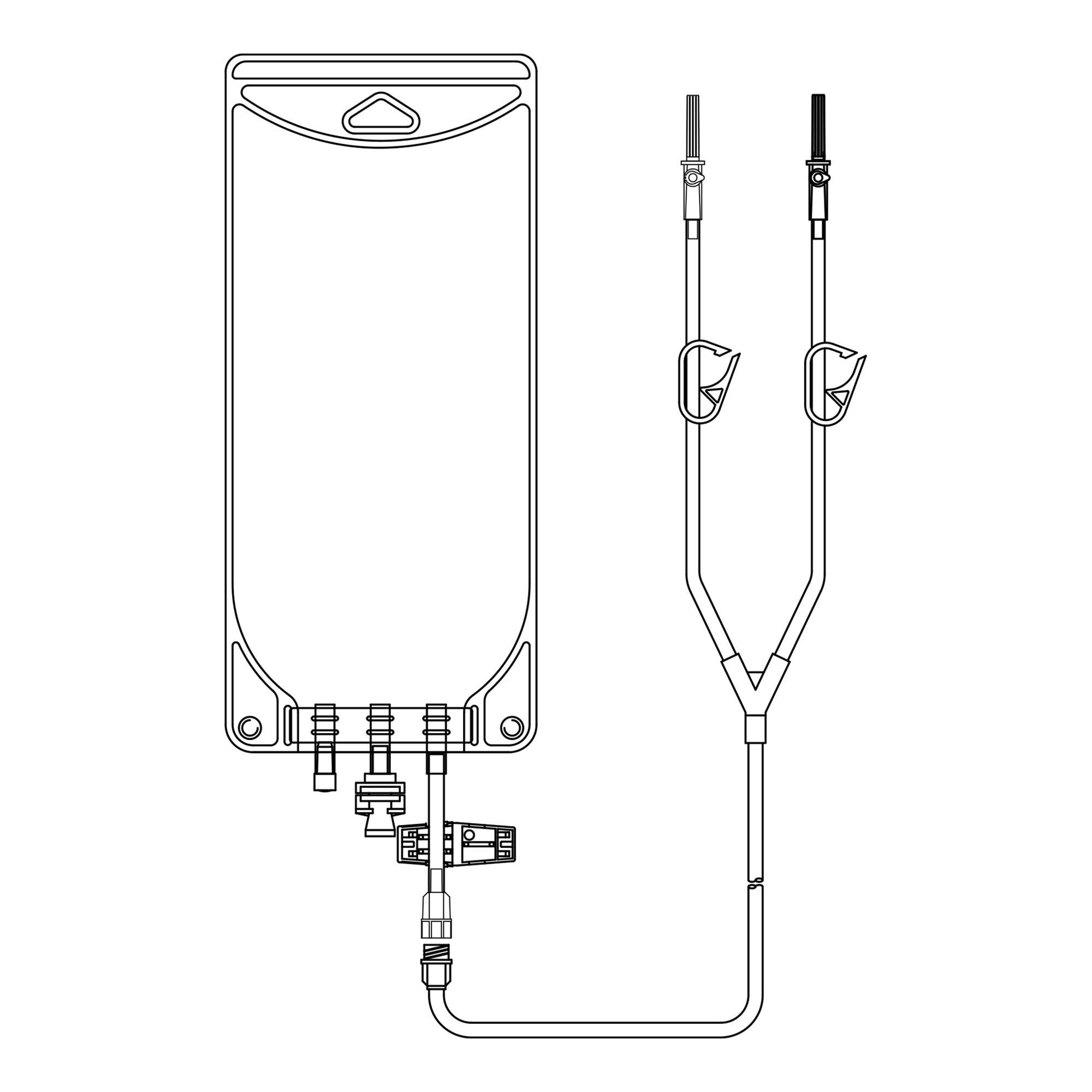 McKesson Brand BAG, EVA GRAVITY 2LEG 1000ML (50/CS)