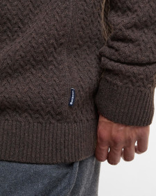 Stonesand Funnel-Neck Jumper Dark Oak