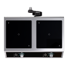 208- to 240-volt 2900-watt side-by-side dual countertop induction range with temperature control probe and programs