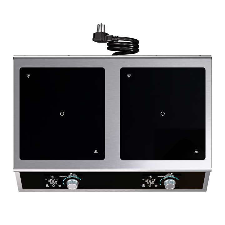 208- to 240-volt 2900-watt side-by-side dual countertop induction range with temperature control probe and programs