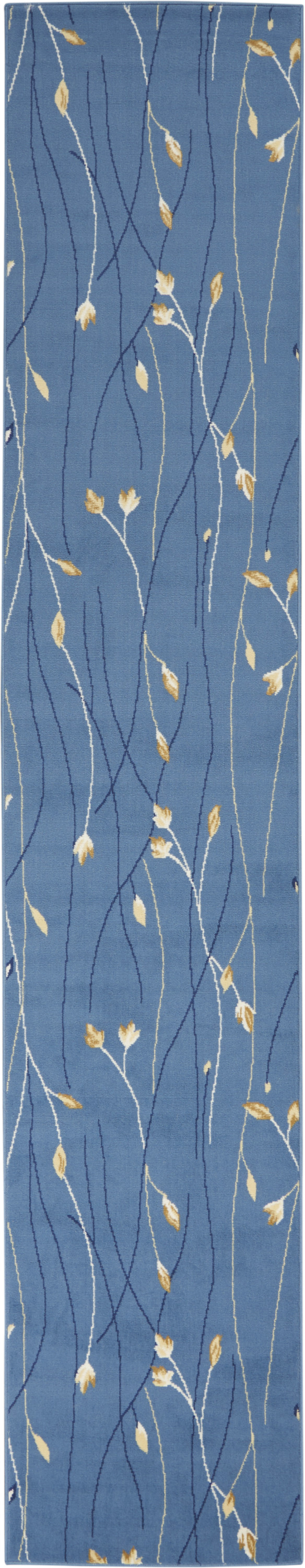 Nourison Grafix 2'3" x 10' Light Blue Contemporary Indoor Rug