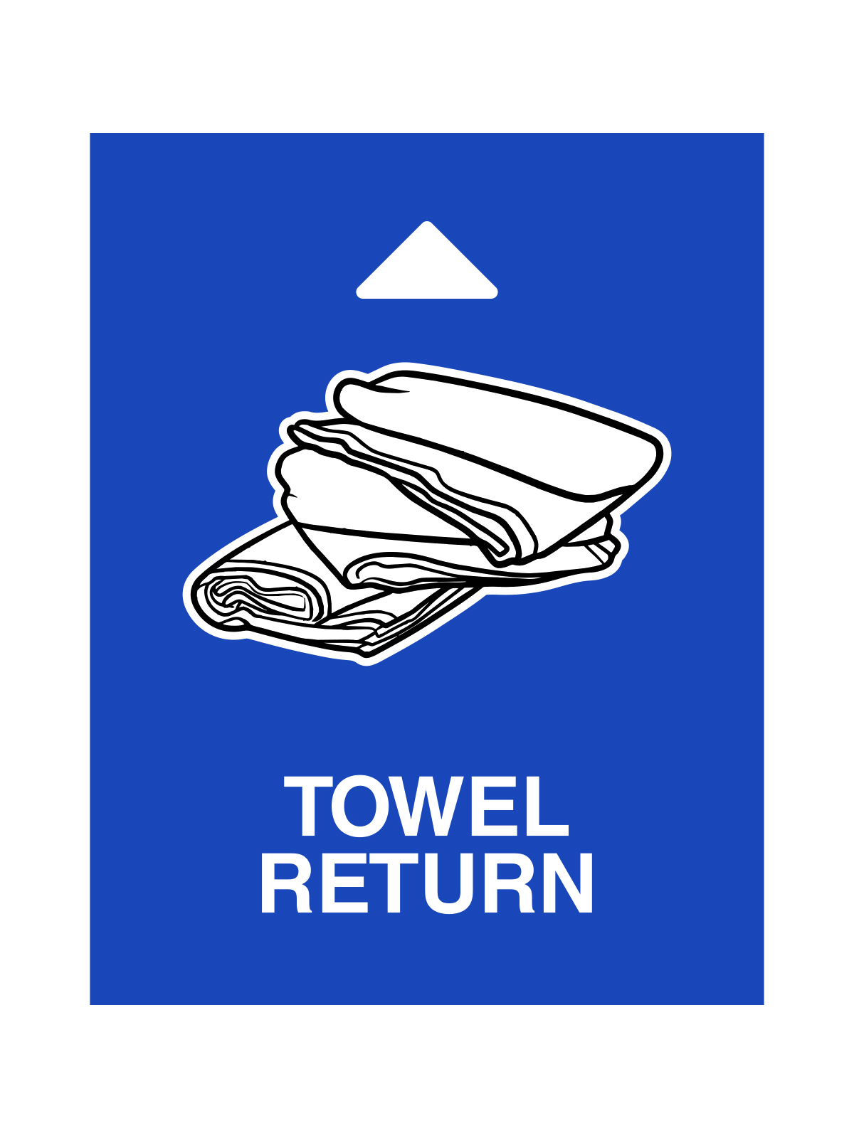AURA – Sign – Towel Return – Blue