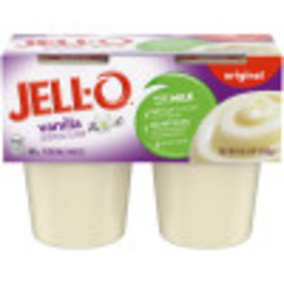 Jell-O Original Vanilla Pudding Snacks, 4 ct Cups