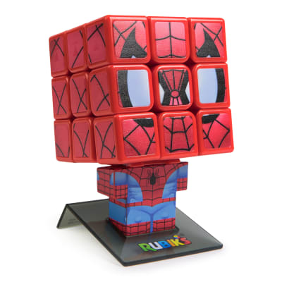Rubik’s Cube, Spider-Man Cuber, Marvel Collectible Fidget Toy & Desk Decor, Problem-Solving Brain Teaser, Classic Color-Matching Puzzle, Sensory Puzzle for Fans of Marvel Rivals Ages 8 & Up