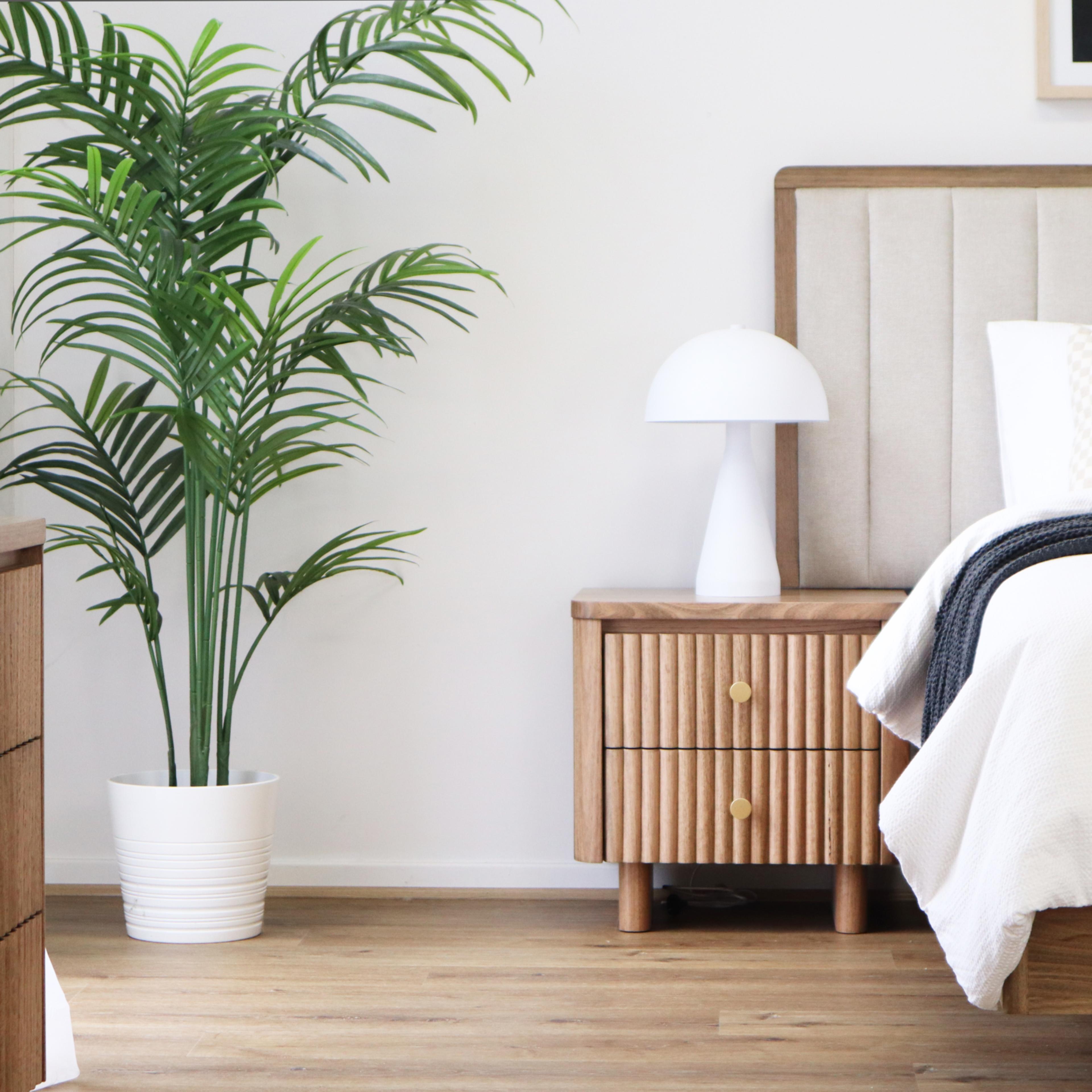 Lifestyle image of the  Clifton Bed Frame, Smoked Oak from Forty Winks