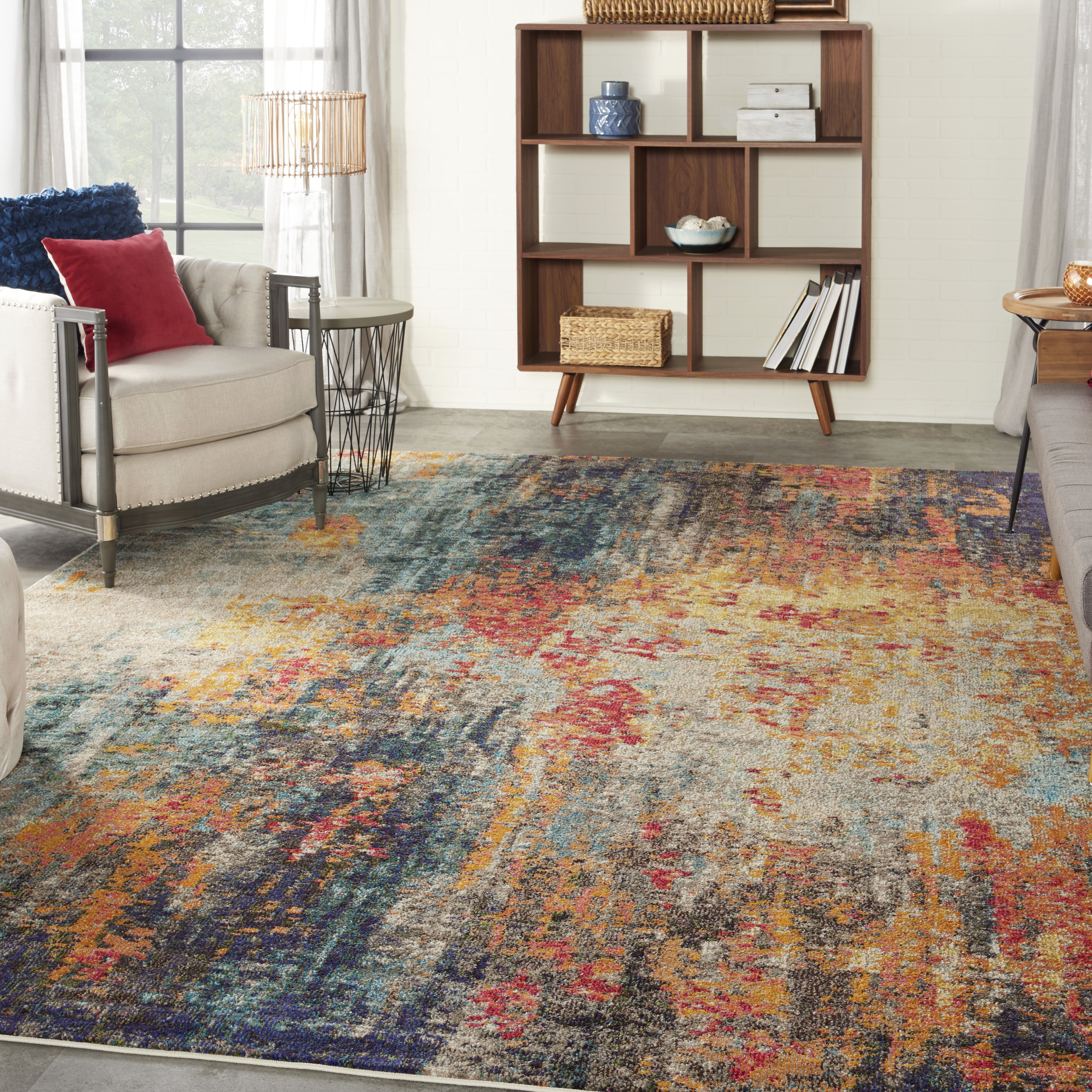 Nourison Celestial 9' x 12' Multicolor Modern Indoor Rug