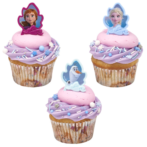 Disney Frozen II Elsa, Anna and Olaf Cupcake Rings