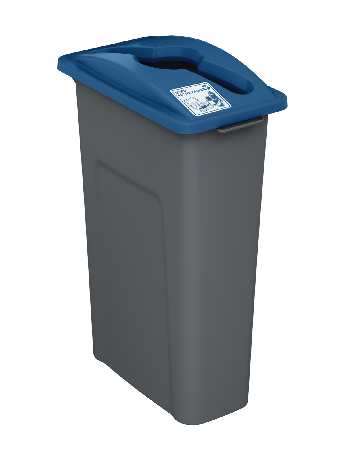 WASTE WATCHER – Single – Kit – Mixed Recyclables – Mixed – Grey PCR-Blue PCR