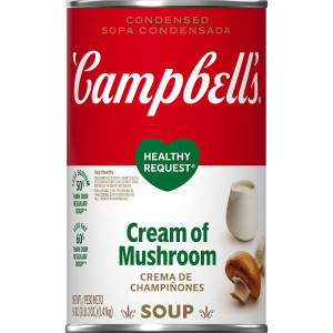 Campbell’s Condensed Healthy Request Cream of Mushroom Soup, 50 Ounce Cans, 12-Pack