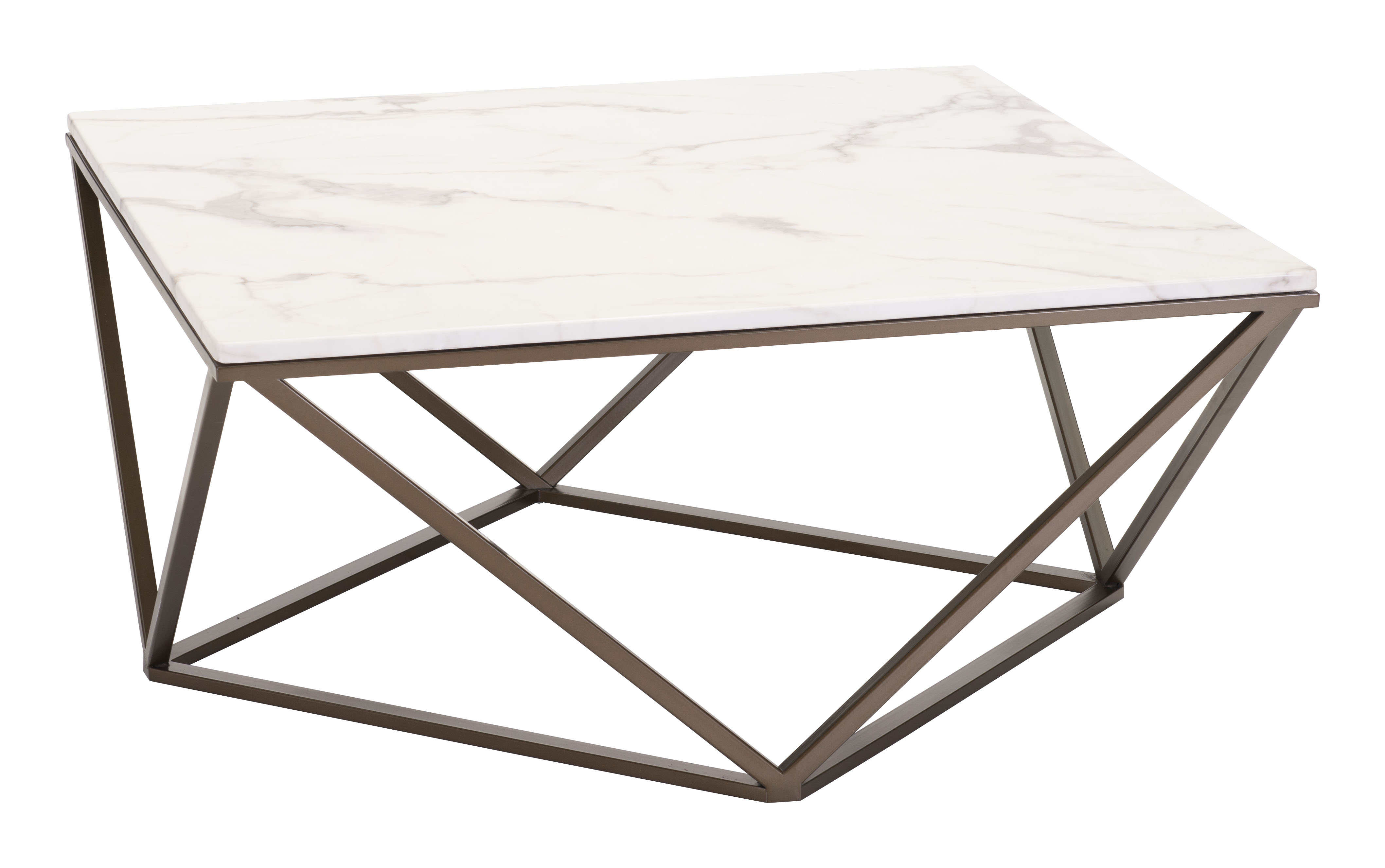 Tintern Coffee Table White & Antique Bronze product image