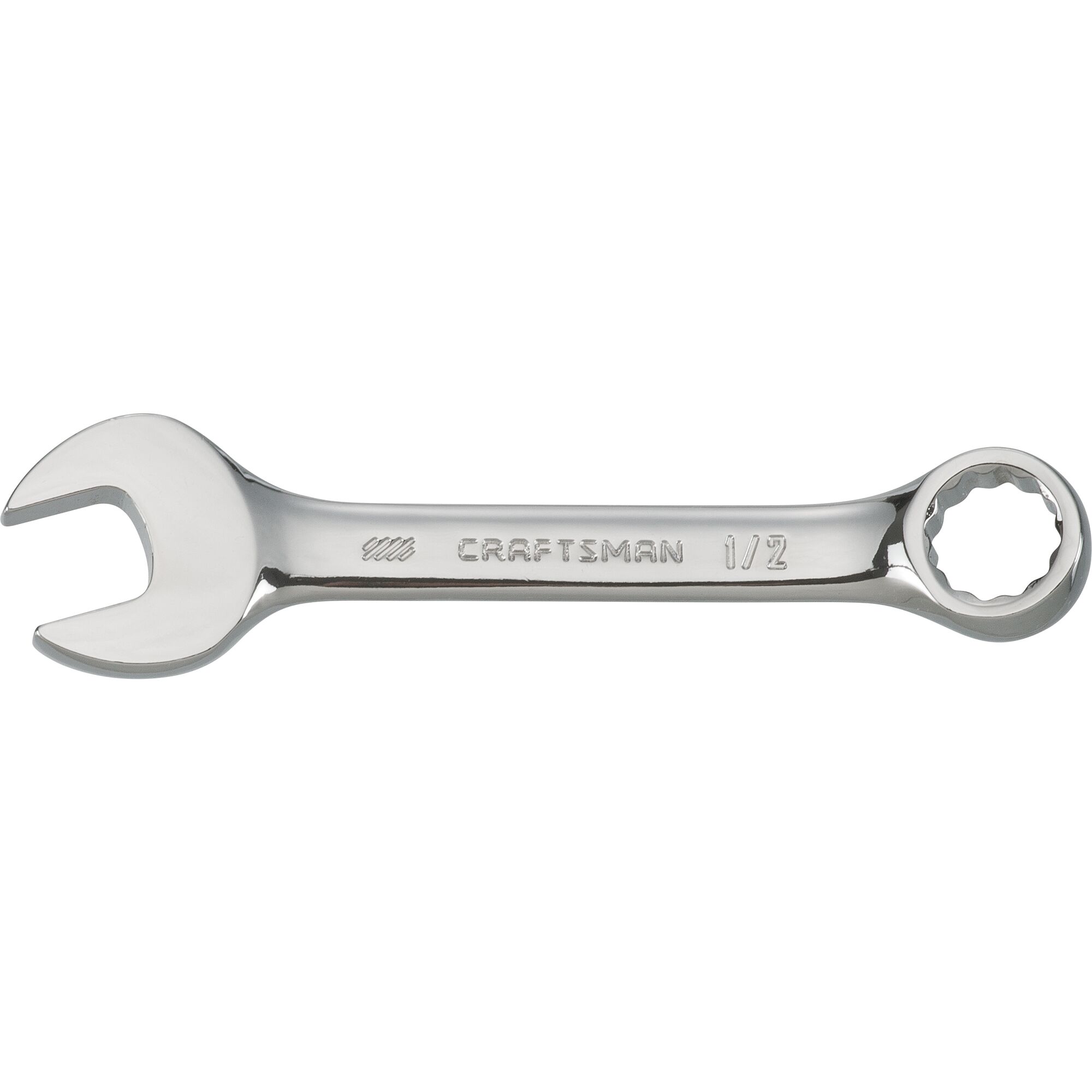 1 half inch short S A E combination wrench.