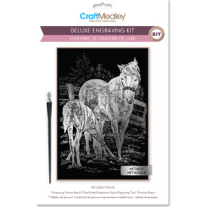 Deluxe Engraving Art Kit, Horses Design