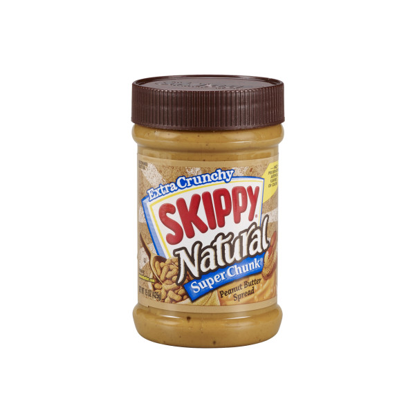 SKIPPY(r) Natural Peanut Butter Spread Super Chunk(r) 12/15oz . C1CB - Front Center Inner Pack (Hi Res)