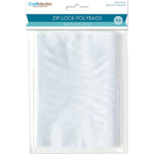 Clear Zipper-Seal Storage Bags, 6 x 8 Inches, 15 Bags