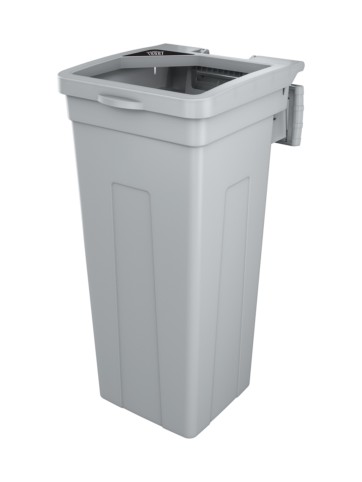 Busch Systems Rise Series grey single body with lid and waste label
