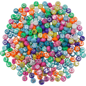 ABC Beads, Assorted Colors, Pack of 300