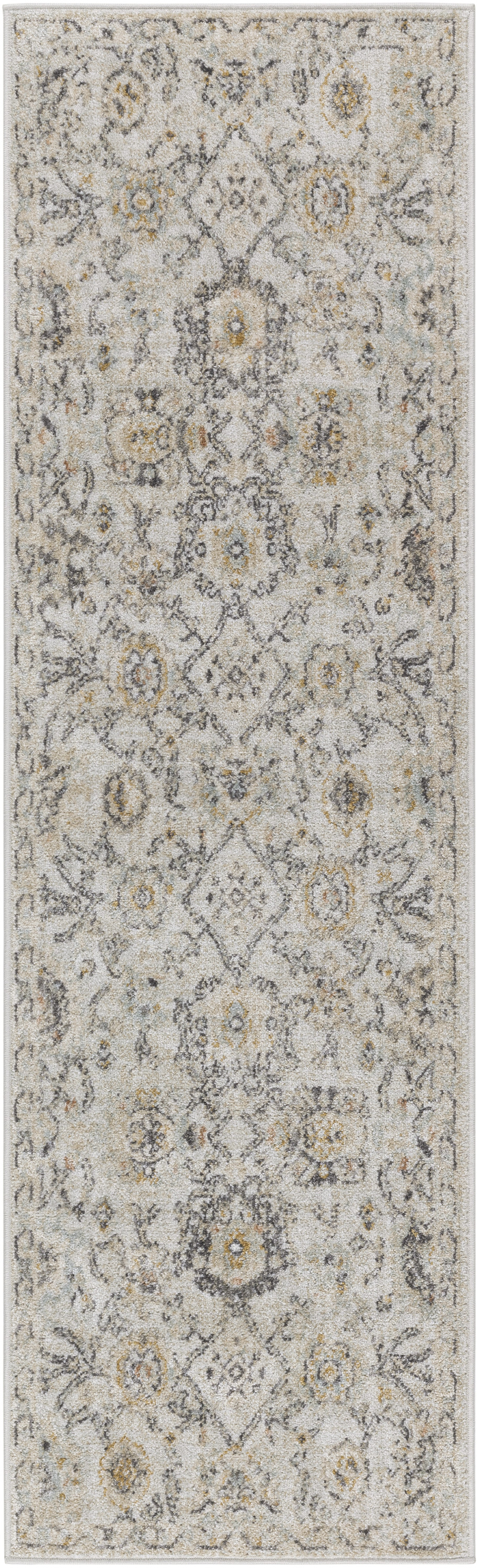 Nourison Oushak Home 2'3" x 7'6" Grey Vintage Indoor Rug