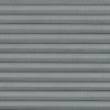 Gray pleated cellular window shade with horizontal accordion folds, fully lowered and closed, textured fabric and uniform spacing; close-up view filling frame under soft, diffuse lighting.