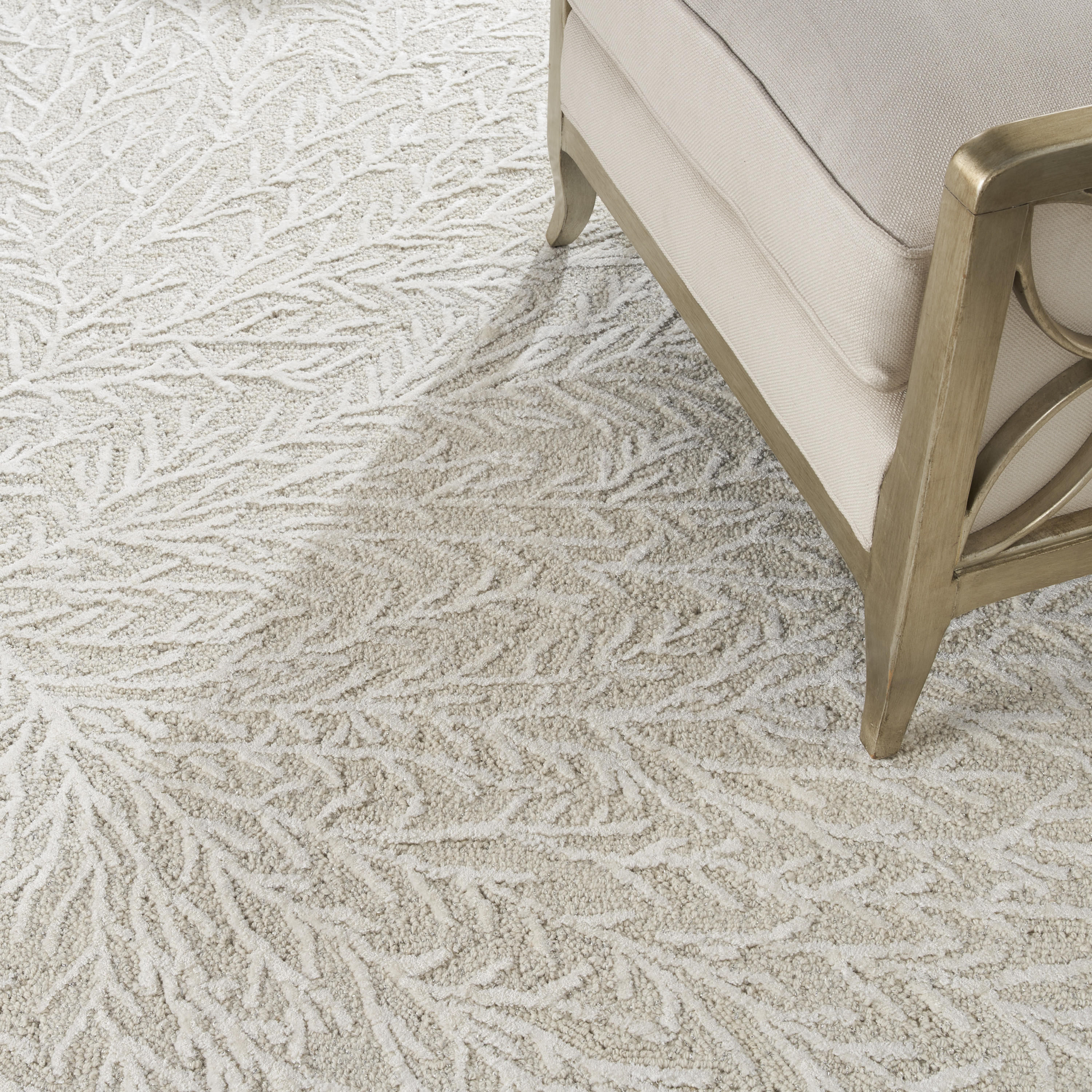 Michael Amini Ma30 Star 9'9" x 13'9" Ivory Modern Indoor Rug
