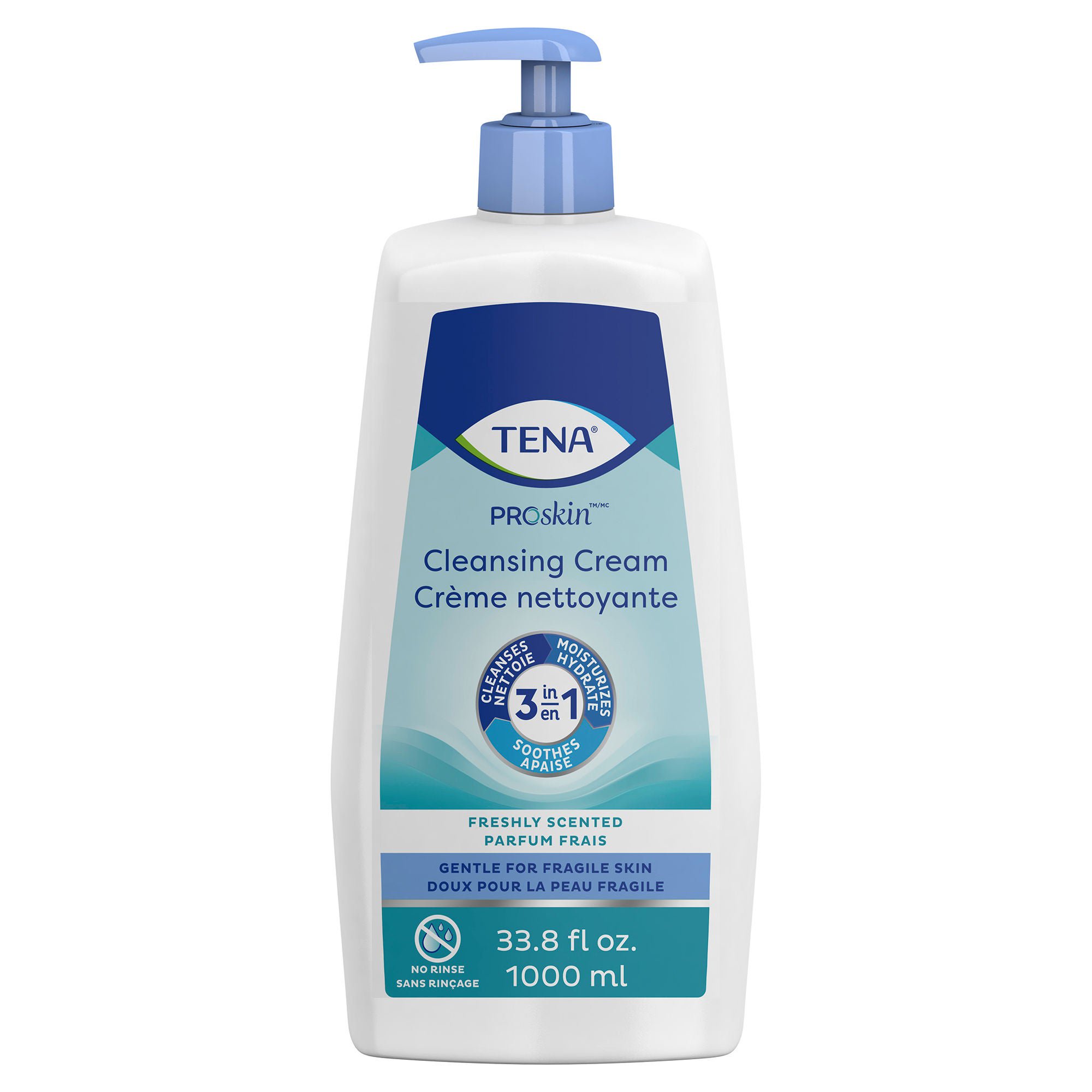 Tena® Body Wash Cleansing Cream, Alcohol-Free 3-in-1 Formula, Scented, 1,000 mL