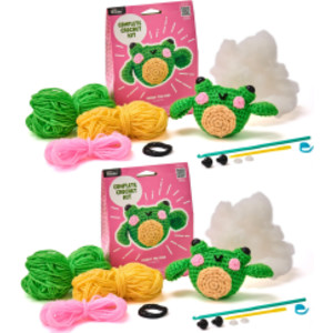 Freddy the Frog 3" Amigurumi Crochet Kit, 2-Pack