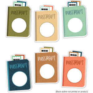 Let's Explore Passports Cut-Outs, Pack of 36