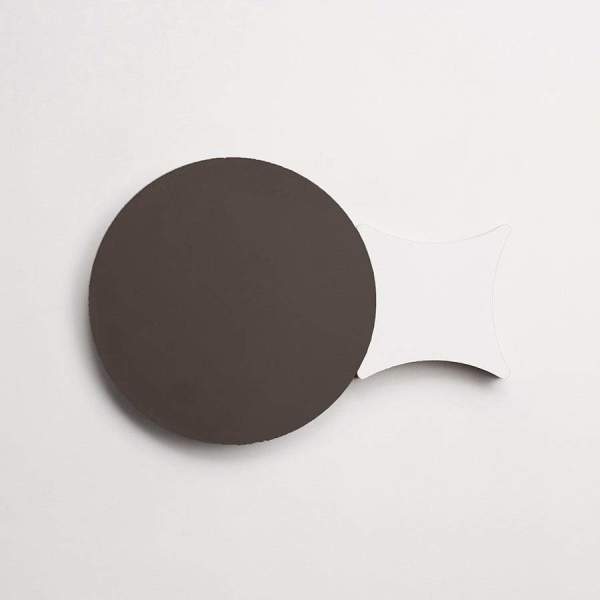 cement: pavimenti act I | sofia circle + losange | matte | charcoal + white | sample