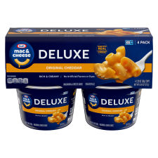 Kraft Deluxe Original Mac & Cheese Macaroni and Cheese Dinner, 4 ct Pack, 2.39 oz Cups