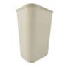 Rubbermaid Commercial, Fire Resistant, 10 gal, Resin, Beige, Rectangle, Receptacle