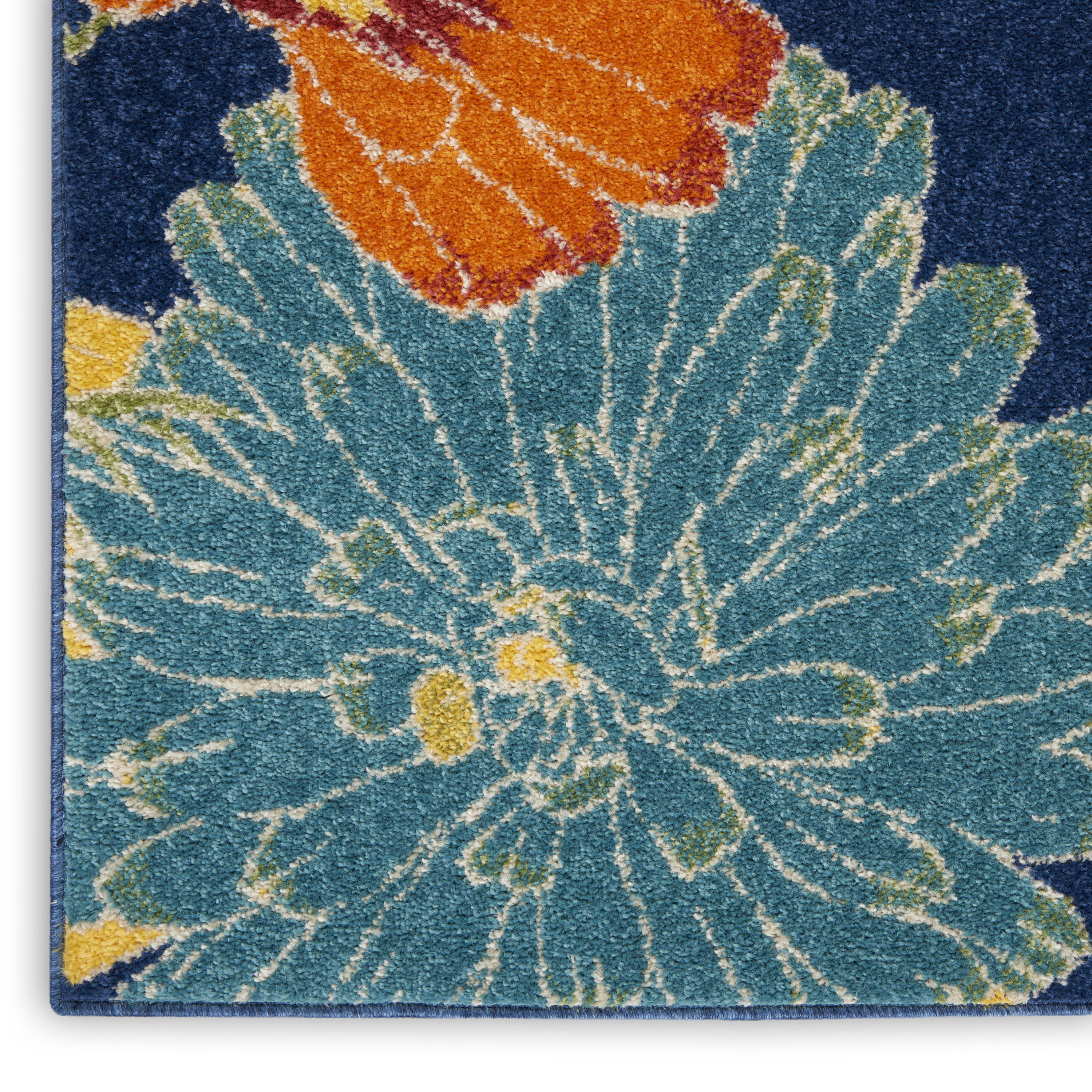 Nourison Allur 7'10" x 9'10" Navy Multicolor Contemporary Indoor Rug