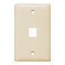 Netselect 1-Port Faceplate, Light Almond