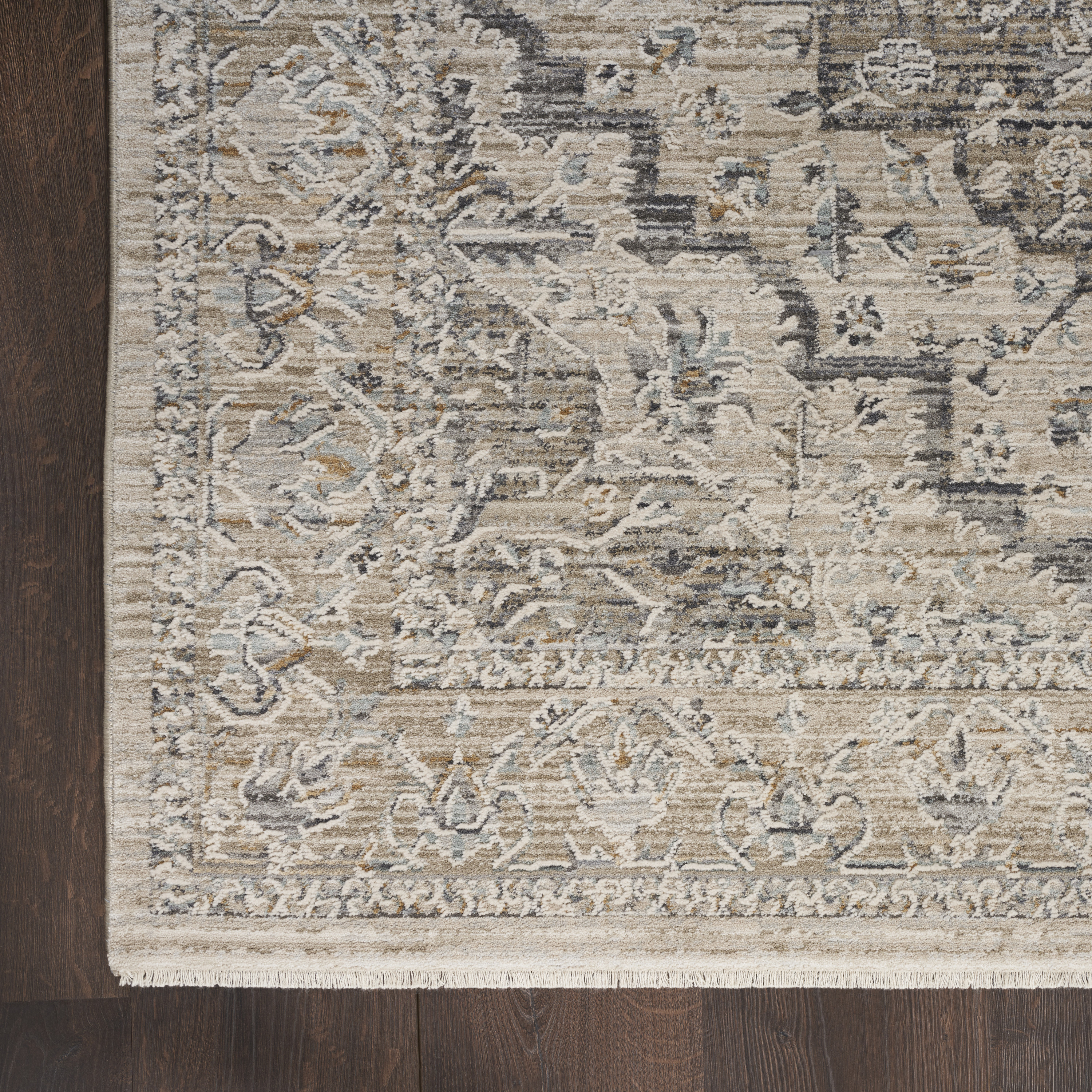 Nourison Lynx 12' x 15'9" Ivory Taupe Vintage Indoor Rug