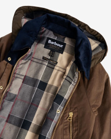Carolyn Waxed Jacket Tan/Dress Tartan