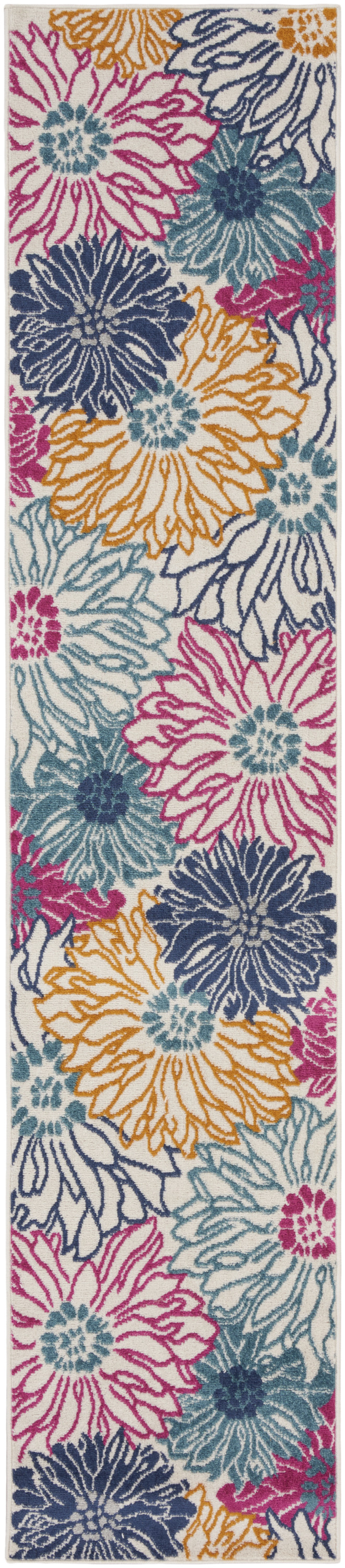Nourison Passion 2'2" x 10' Ivory Multicolor Contemporary Indoor Rug