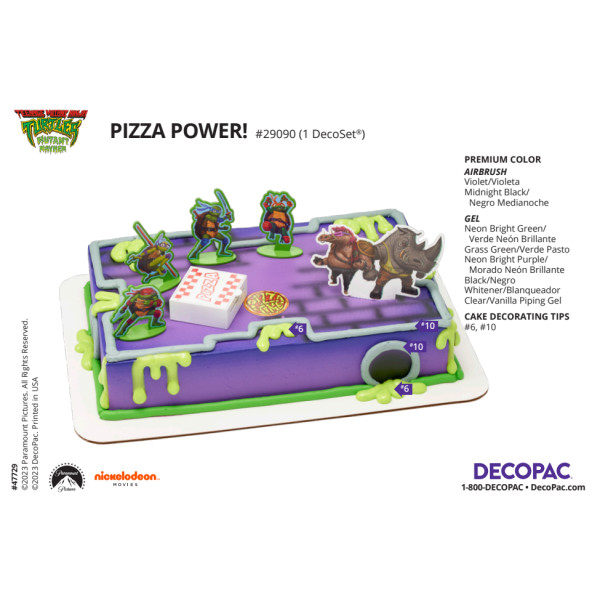 Teenage Mutant Ninja Turtles™ Pizza Power! Cake Decorating Instruction Card