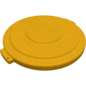 Carlisle, Bronco™, Round, Polyethylene, 32 gal, Yellow, Receptacle Lid