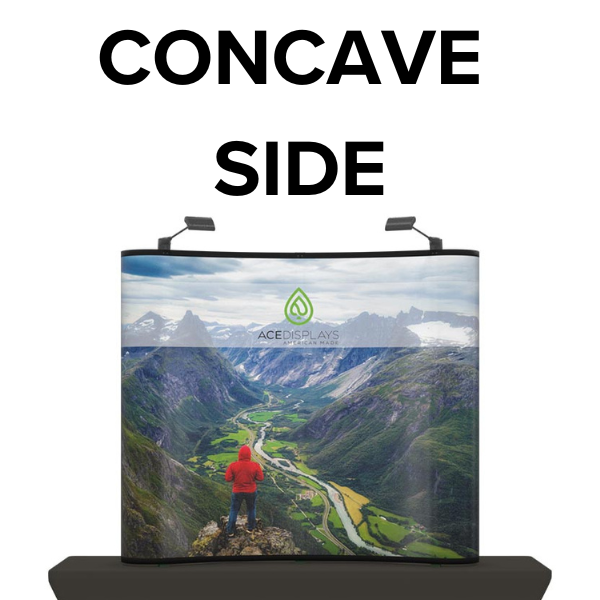 Single-Sided (Front Concave Side & End Caps Printed) Graphics