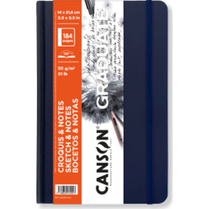 Graduate Sketch & Notes Art Book, Dark Blue, Hard Cover Binding, 92 Sheet, 5.5x8.5 inch, 1 Count