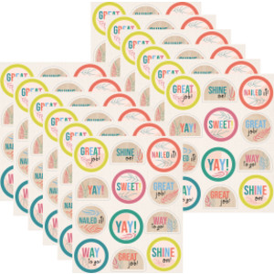 True to You Motivators Motivational Stickers, 72 Per Pack, 12 Packs