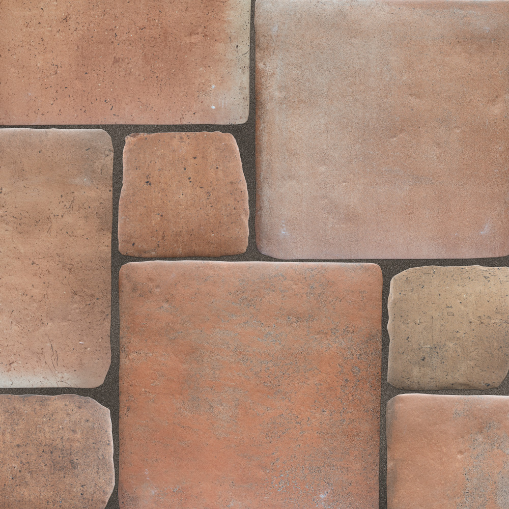 Benisa Marelle Cotto with Cotto Taco 11-7/8 in. x 17-3/4 in. Porcelain Floor and Wall Tile