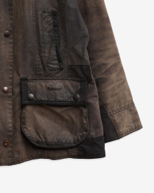 Barbour Re-Loved Beadnell Waxed Jacket - Size 12 Black