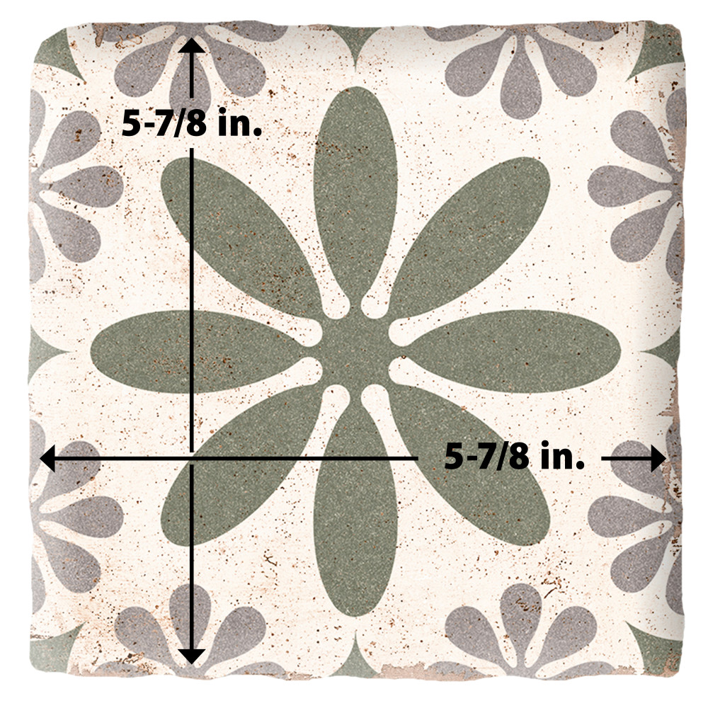Benisa Décor Aida 5-7/8 in. x 5-7/8 in. Porcelain Floor and Wall Tile