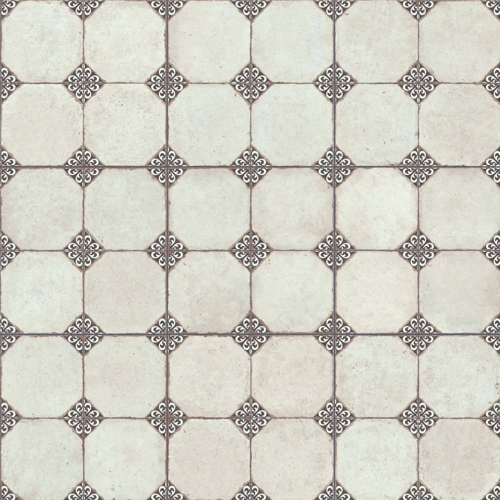 Kings Field Black 17.75x17.75 Square Porcelain Floor and Wall Digital Pattern