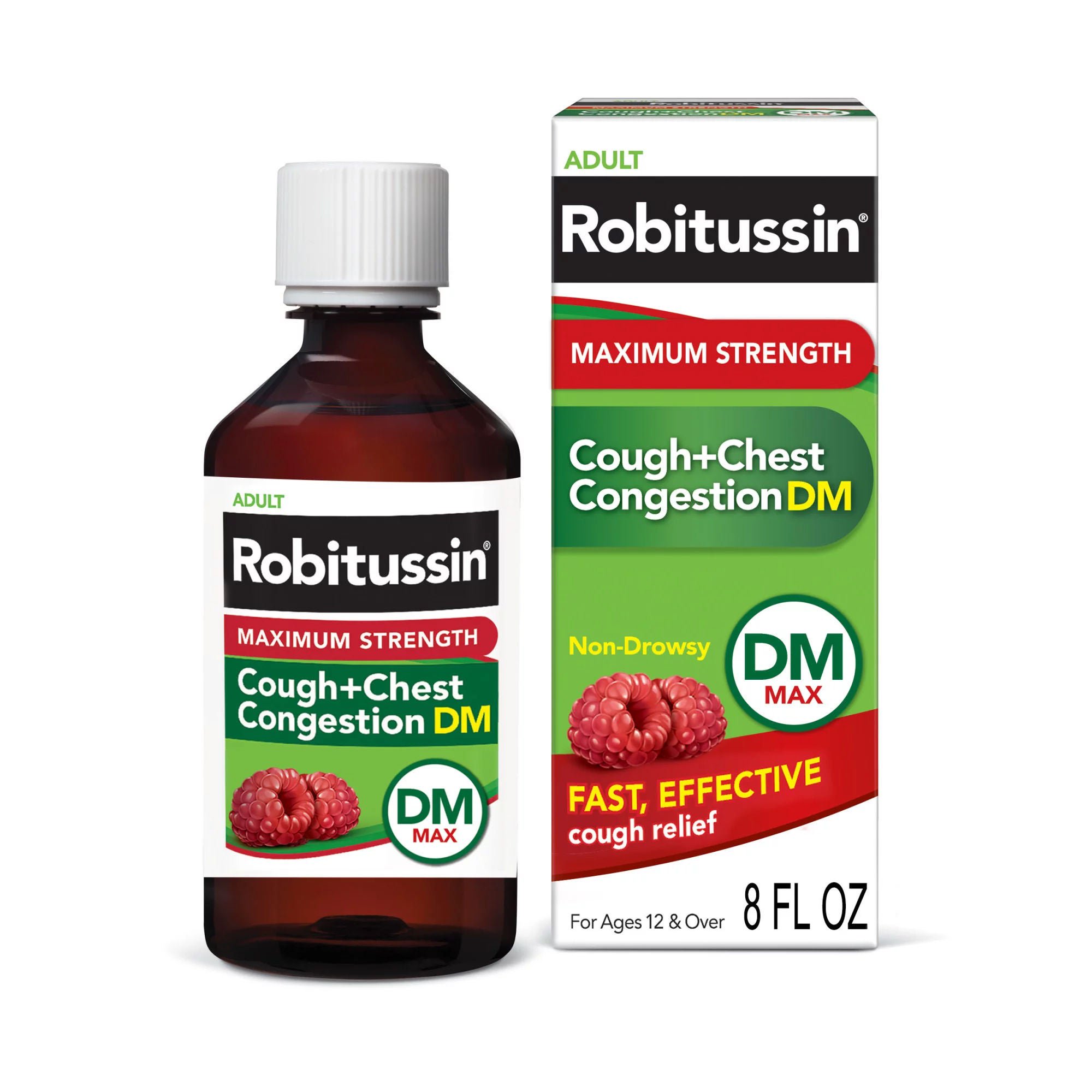 Robitussin Adult Cough + Chest Congestion DM Liquid Maximum Strength, 8 ounces