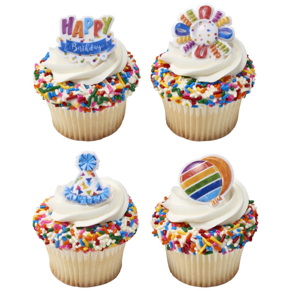 Happy Birthday Retail Cupcake Rings