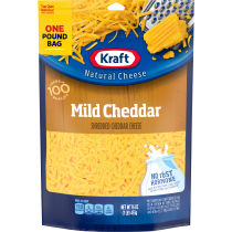 Kraft Mild Cheddar Shredded Natural Cheese 16oz Bag