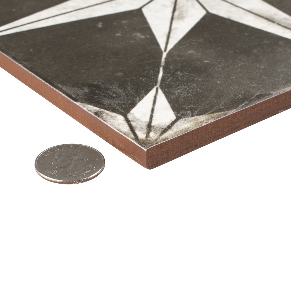 Kings Star Night 17-5/8 in. x 17-5/8 in. Ceramic Floor and Wall Tile
